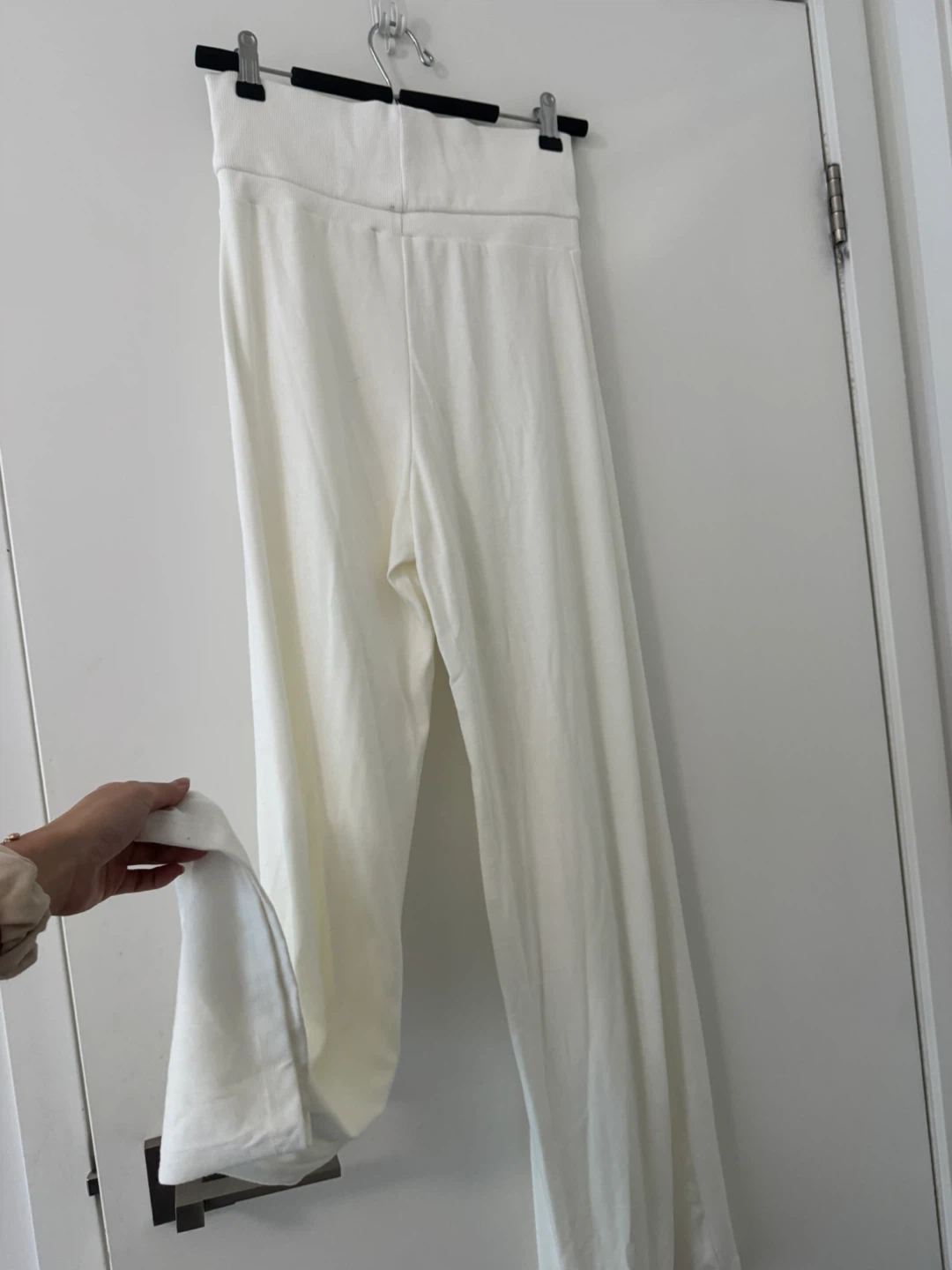 White High-Waisted Wide-Leg Lounge Pants - photo 5