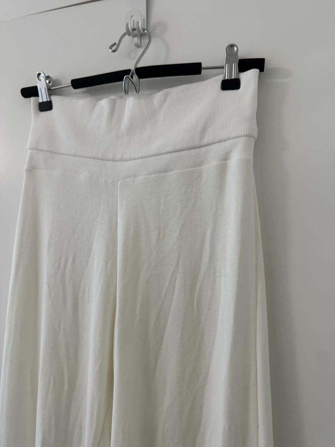 White High-Waisted Wide-Leg Lounge Pants - photo 2