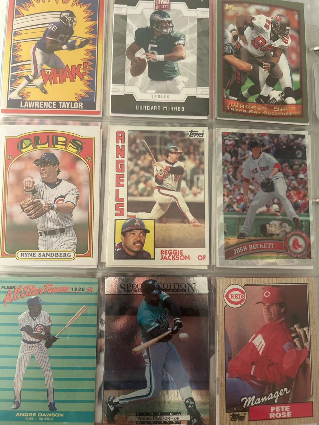 Assorted Vintage Sports Trading Card Collection