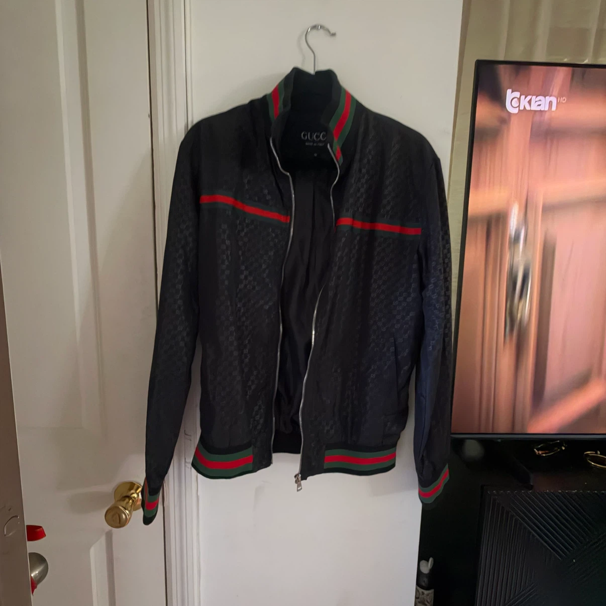 Gucci Black Logo Bomber Jacket - photo 2