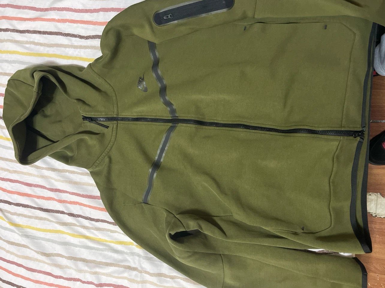 Nike Tech Fleece Olive Hoodie