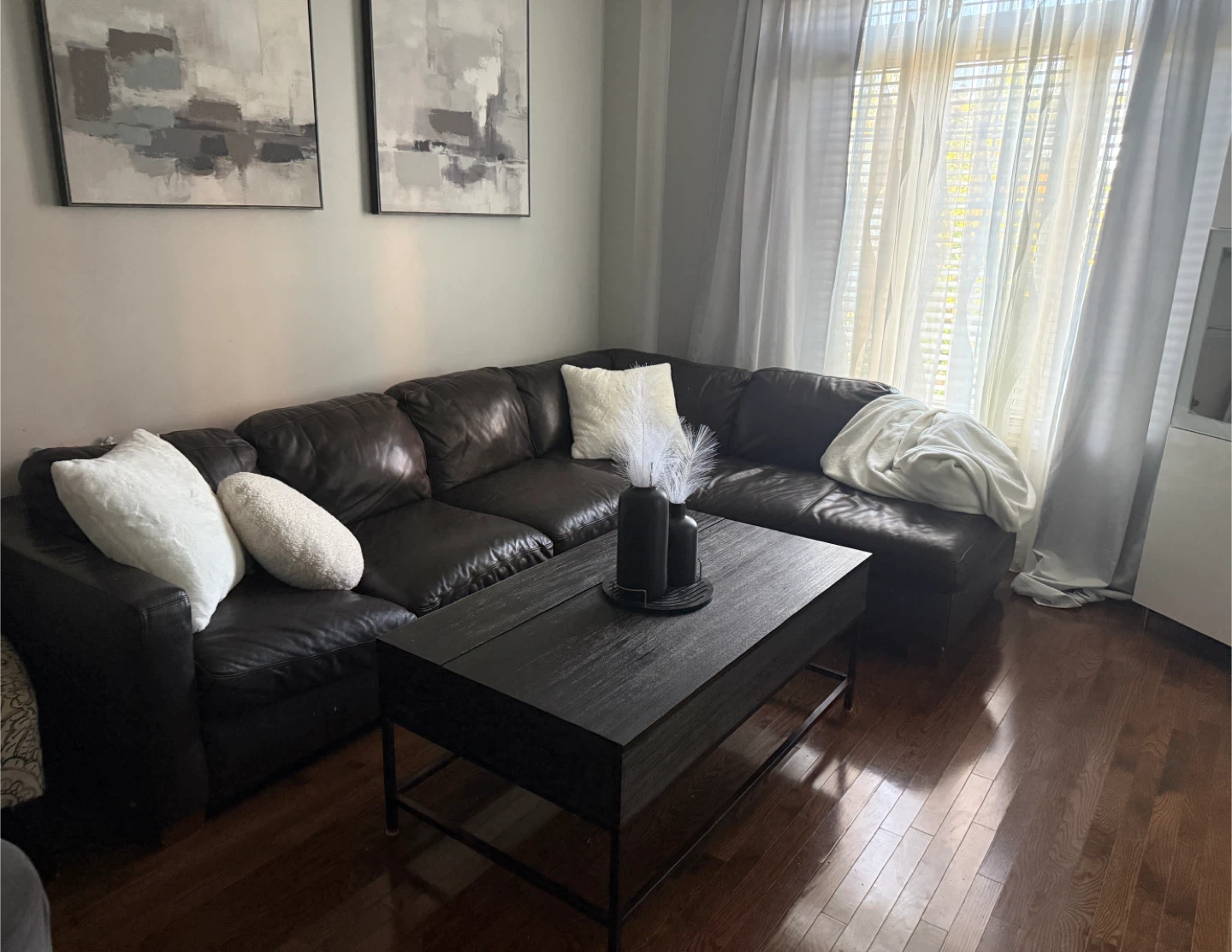 Brown Leather Sofa