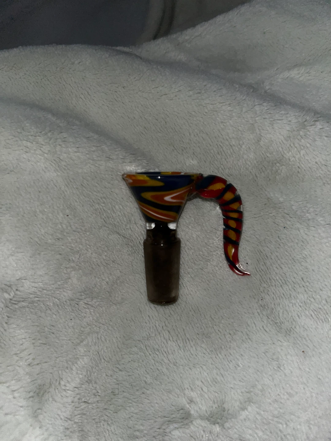 Multi-coloured Glass Bowl Piece horn - photo 2