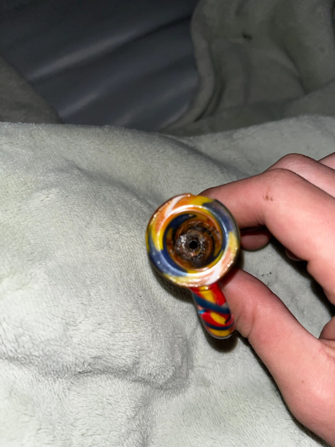 Multi-coloured Glass Bowl Piece horn - photo 3