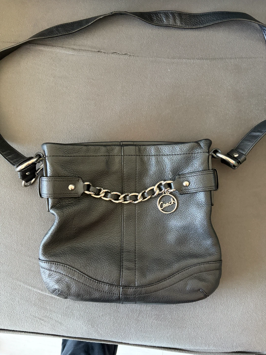 Coach Black Leather Crossbody Bag