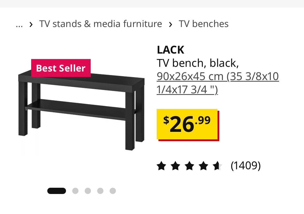 IKEA LACK TV bench - photo 3