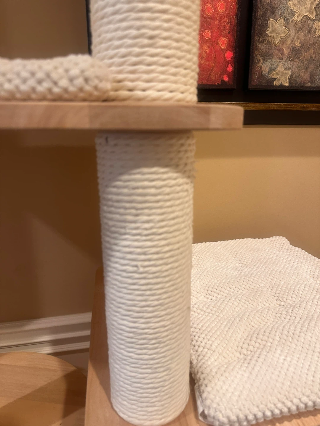 Modern Multi-Level Wooden Cat Tree 99% new - photo 4