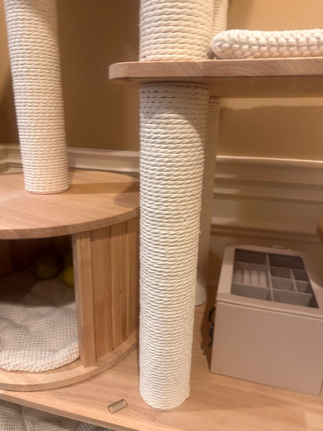Modern Multi-Level Wooden Cat Tree 99% new - photo 5