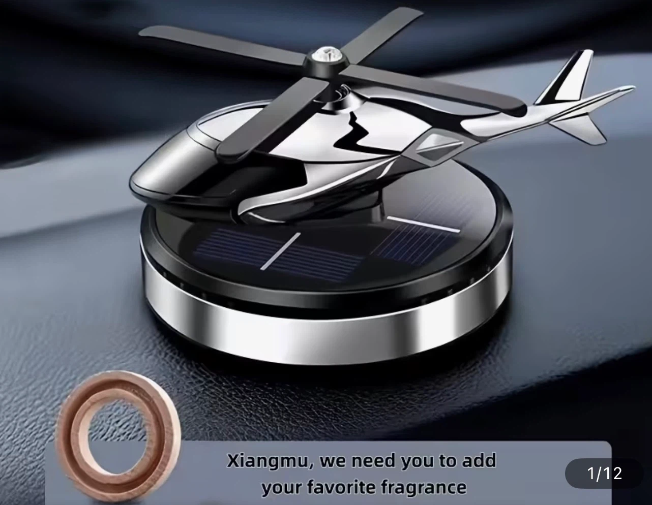 Solar Powered Helicopter Car Air Freshener - photo 3