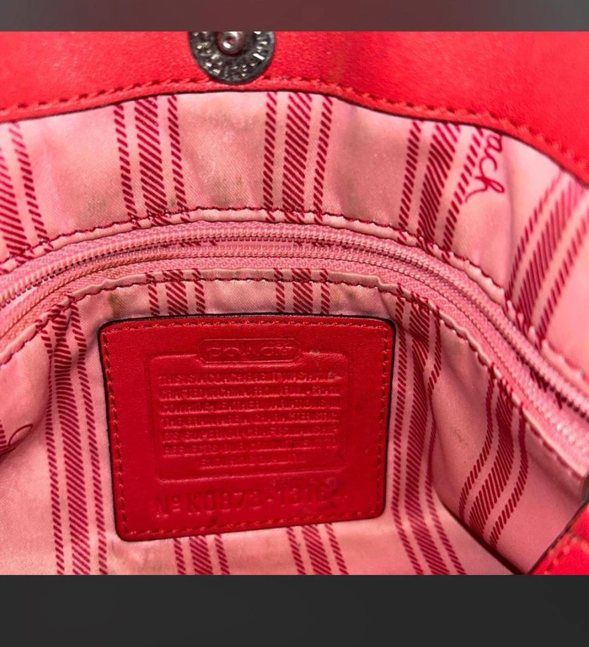 Coach Red Shoulder Bag - photo 4