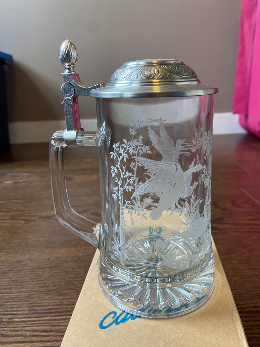 Vintage Avon Glass Beer Stein with Lid - photo 2