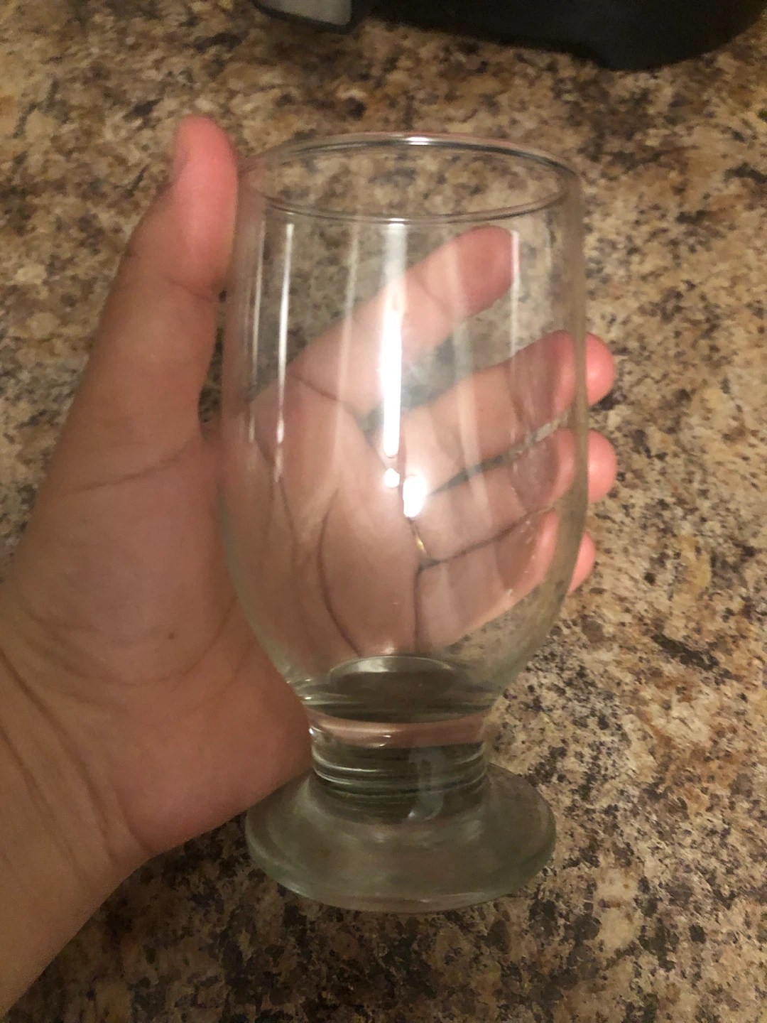 Clear Glass Pedestal Tumbler