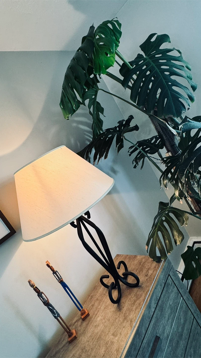 Black Wrought Iron Table Lamp