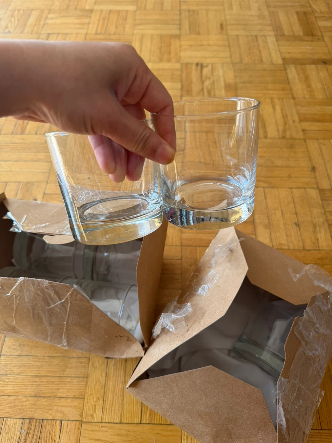 6piece Set of clear glass