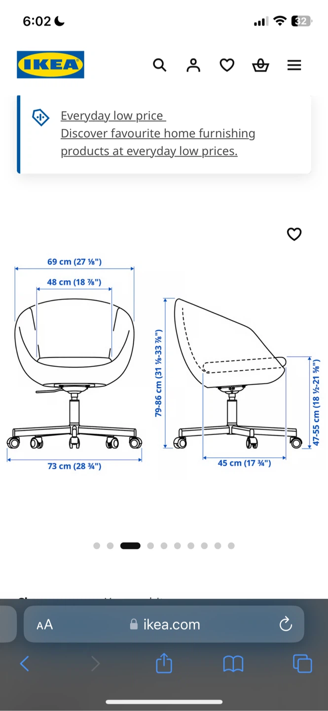 IKEA Skruvsta swivel chair in Ysane white - photo 2