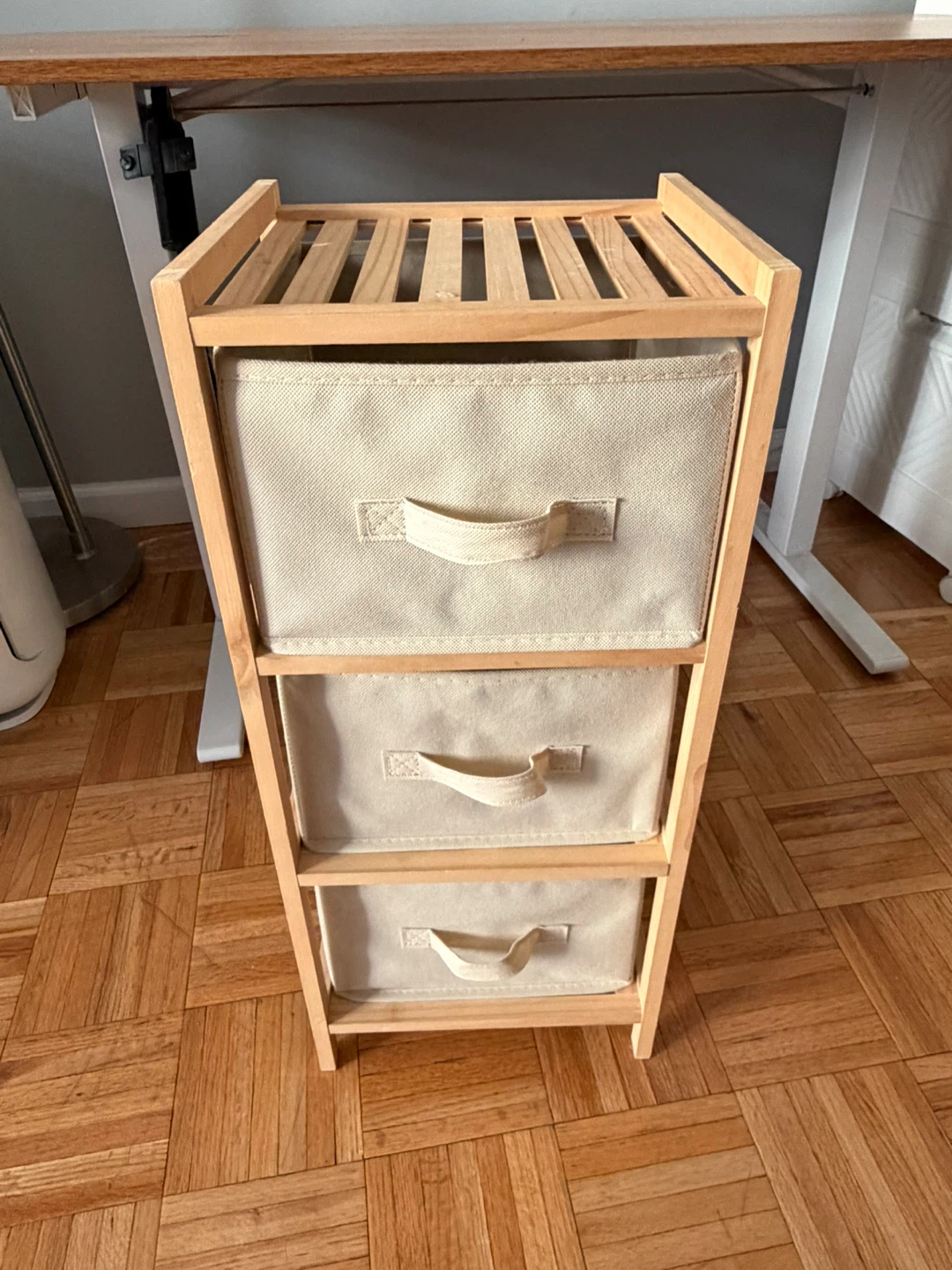 3-Drawer Wooden Storage Tower