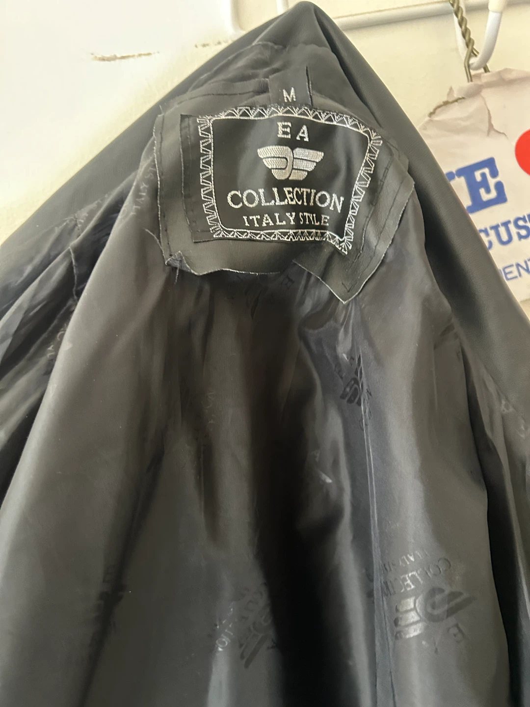EA Collection Italy Style Black Leather Jacket