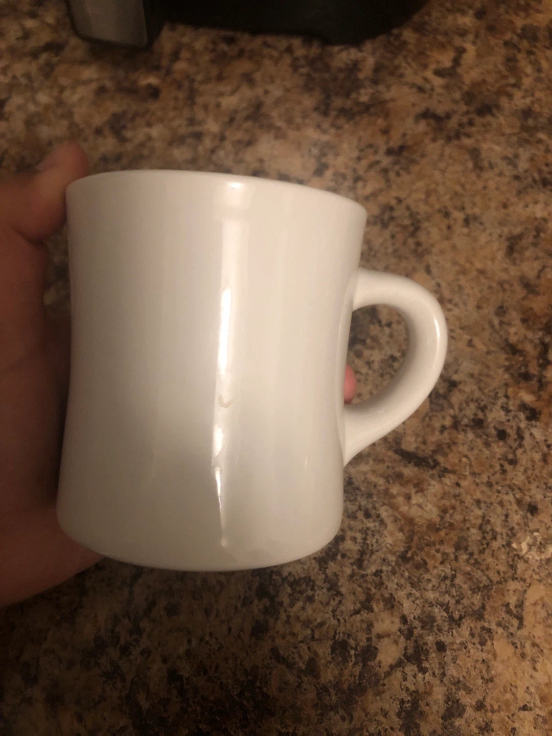 White ceramic diner-style mug