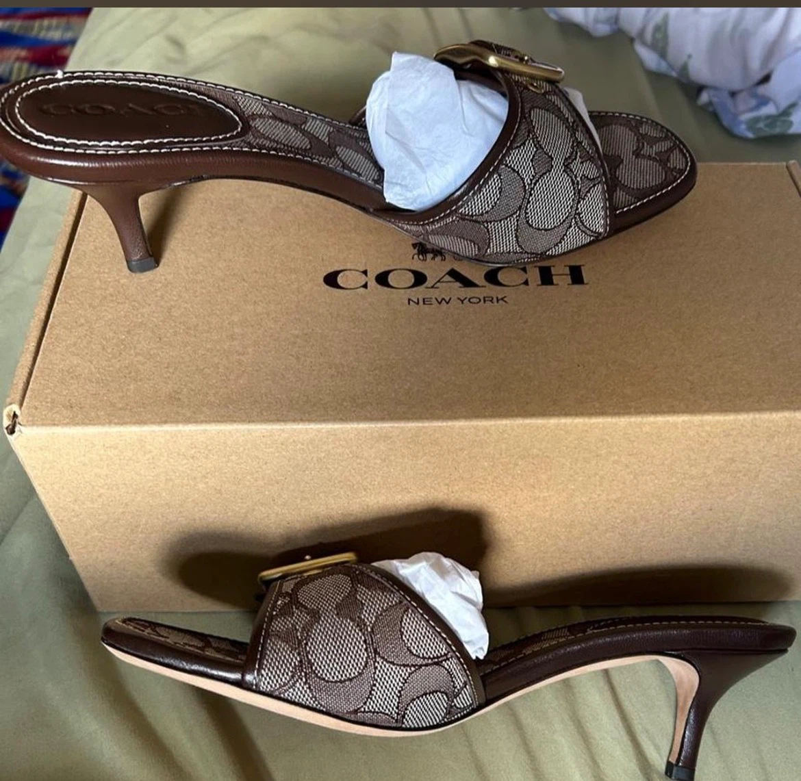 Coach Signature Kitten Heel