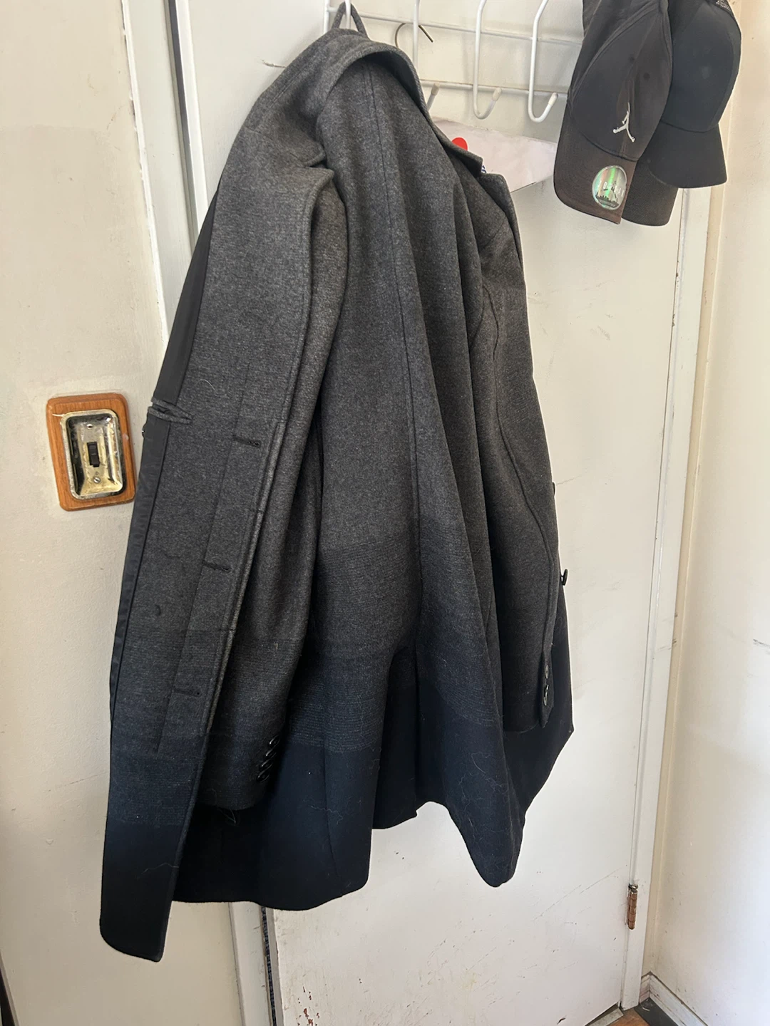 Guess Grey Wool-Blend Coat