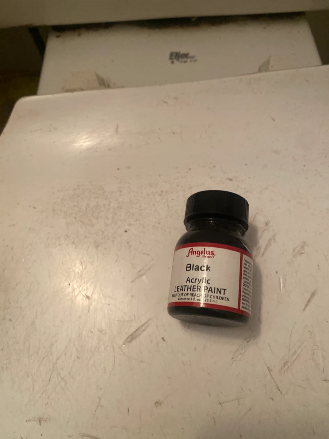 Angelus Black Acrylic Leather Paint 29.5ml