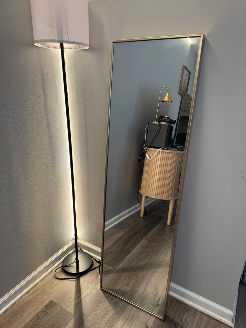 Full Length Floor Mirror Gold