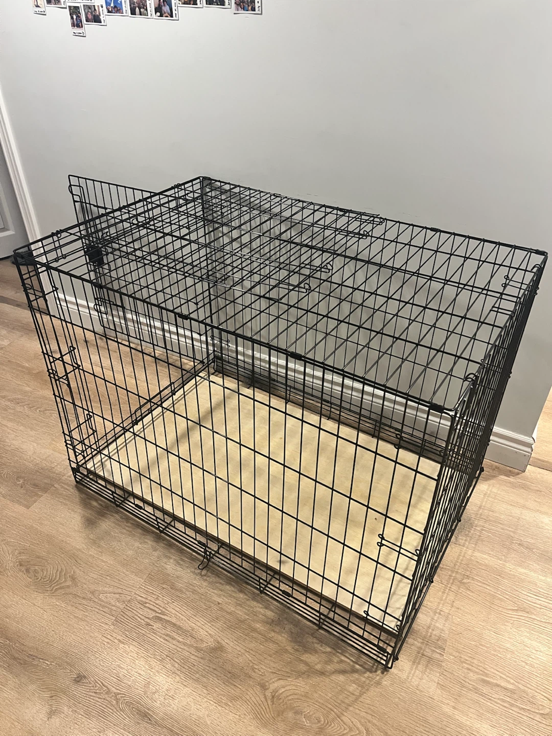 Large Black Metal Dog Crate - photo 2