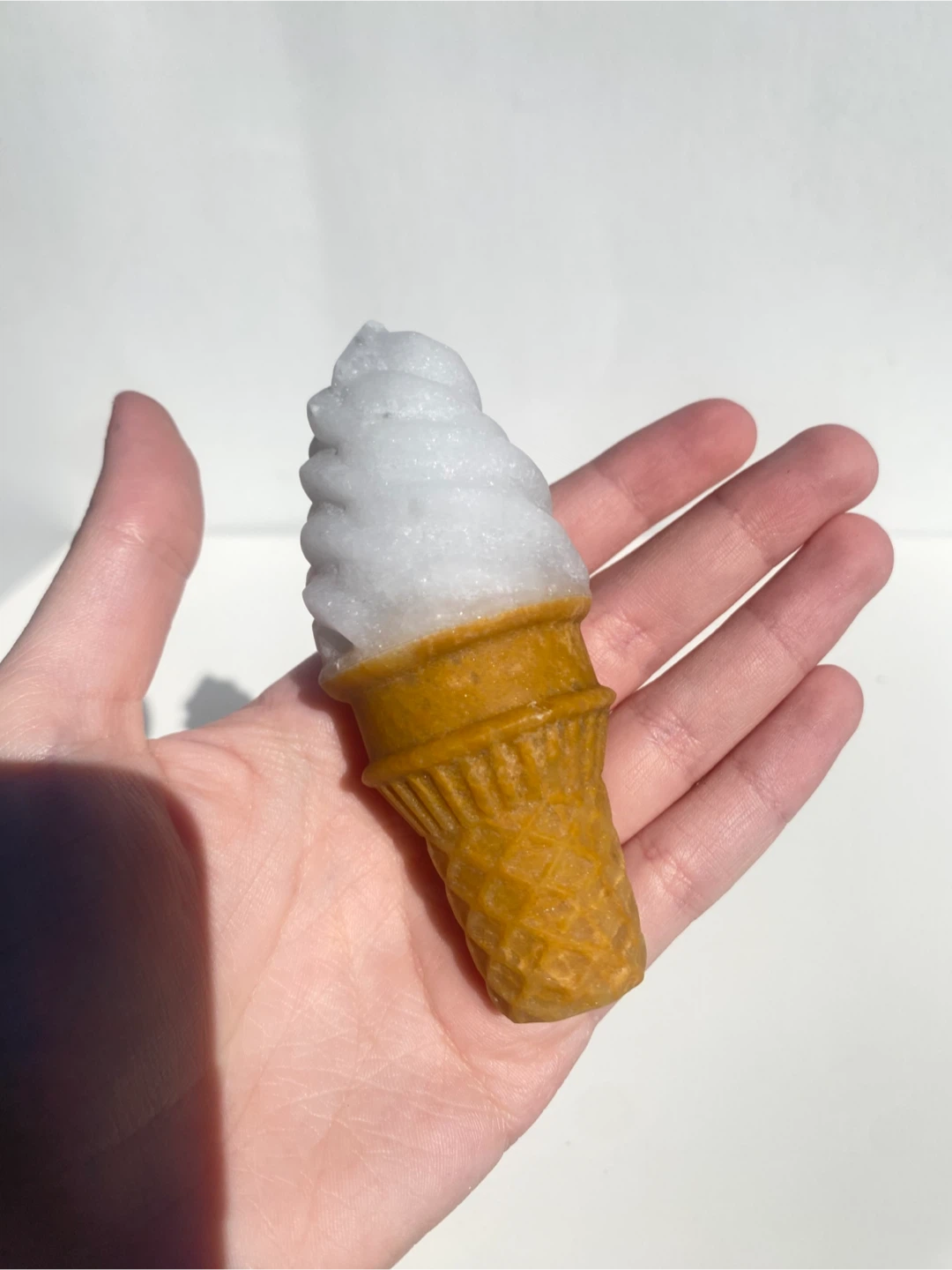 XL Crystal Calcite Ice Cream Cone - photo 2