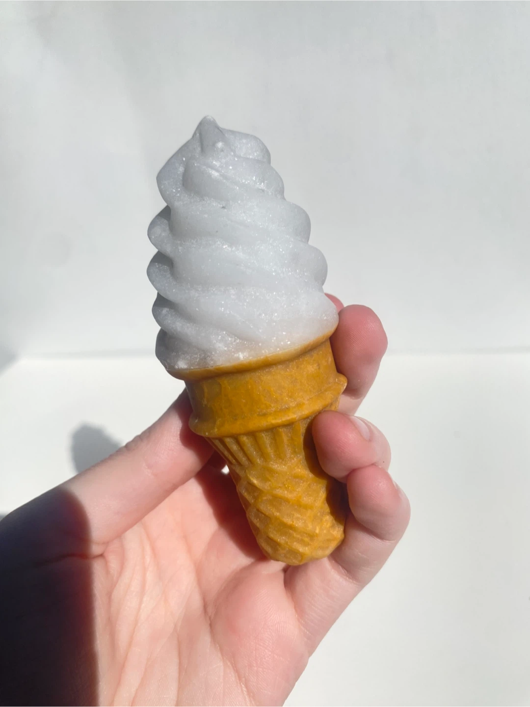 XL Crystal Calcite Ice Cream Cone - photo 3