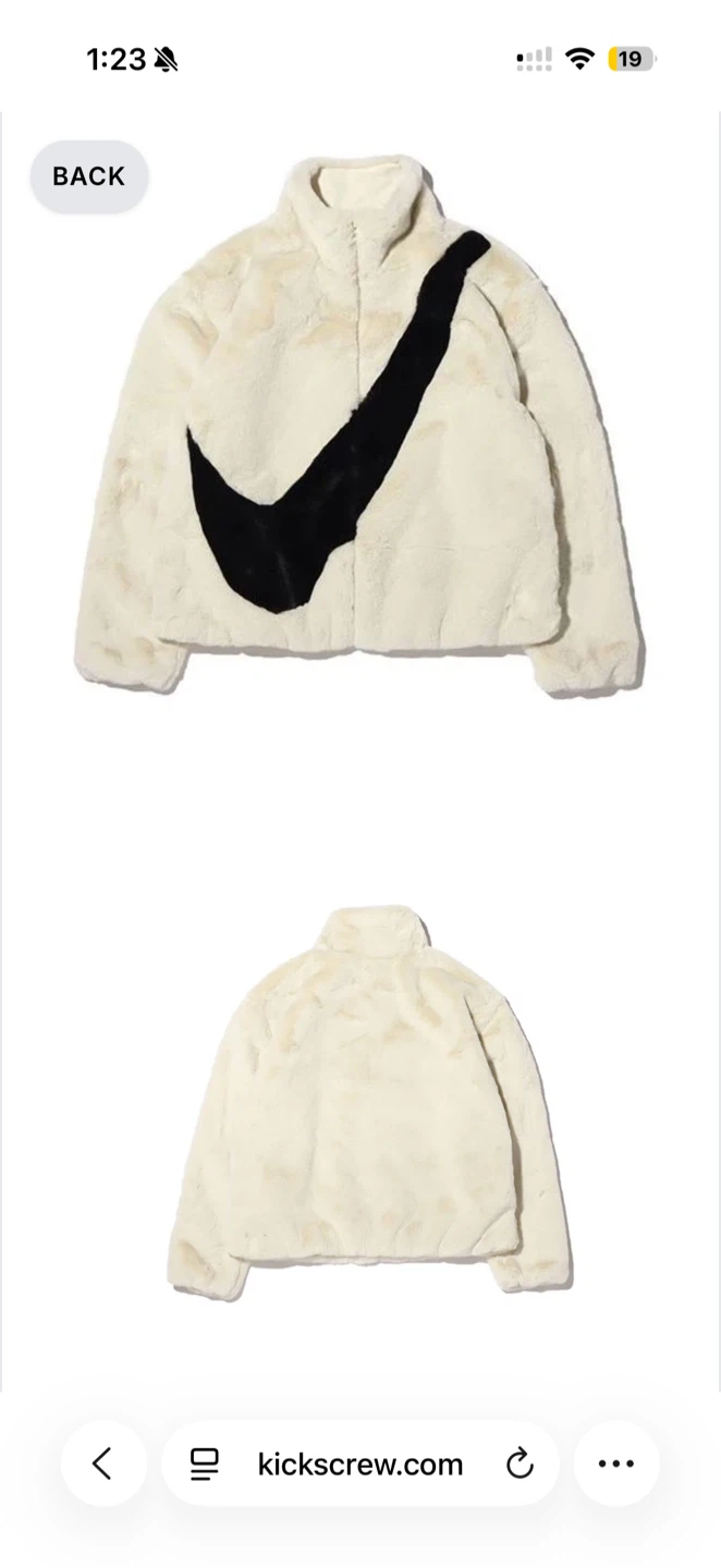 Nike Faux Fur Swoosh Jacket
