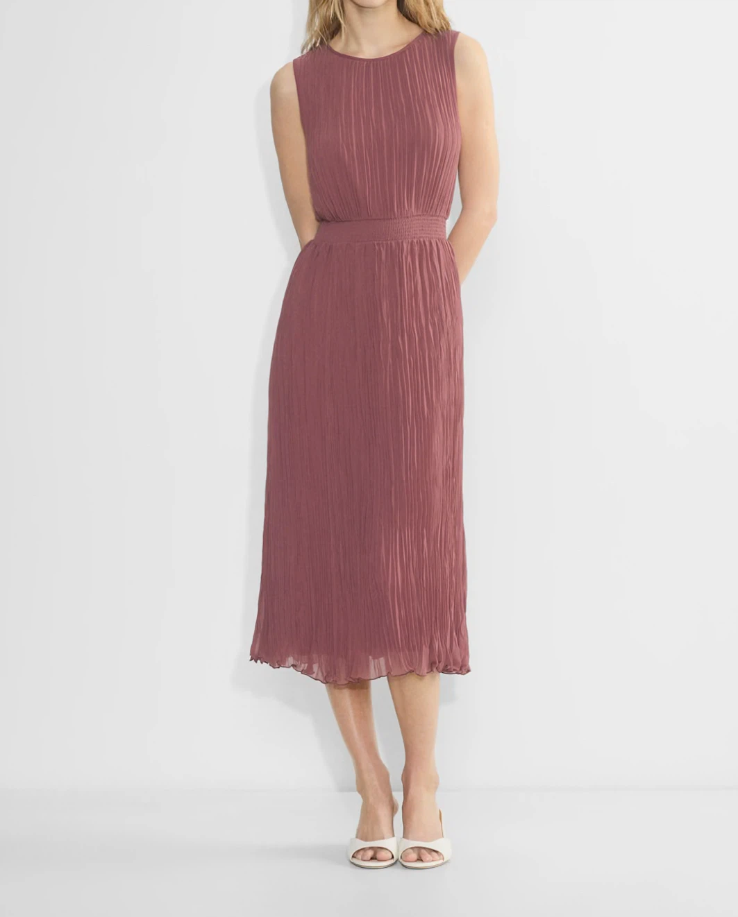 Simons Pleated Midi Dress