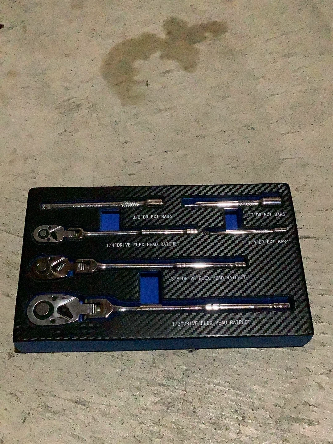 Flex Head Ratchet and Extension Bar Set
