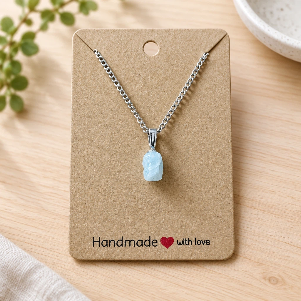 🌊 Handcrafted Precious Stone Necklace