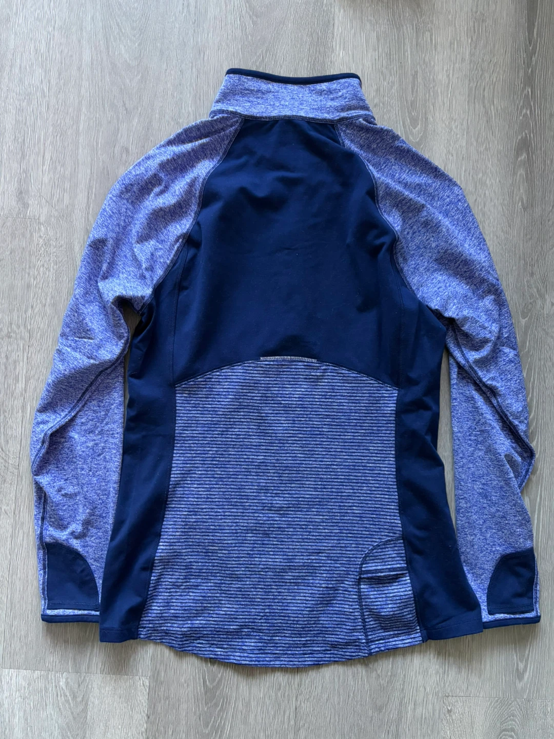 L.L.Bean Blue Stripe Quarter-Zip Pullover - photo 4