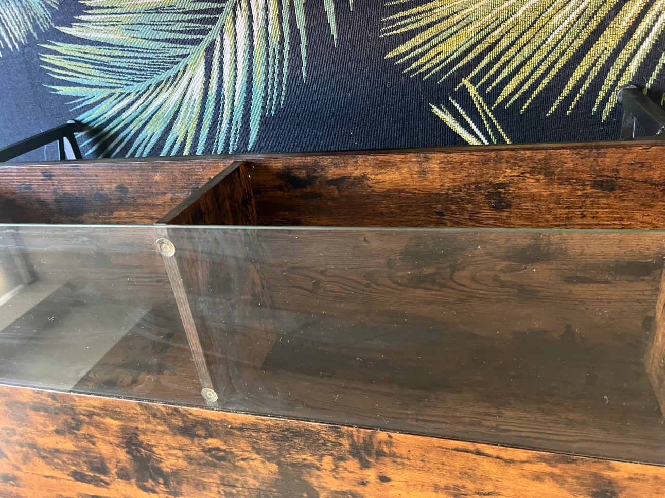 Rustic Industrial Coffee Table with LED Lights - photo 2