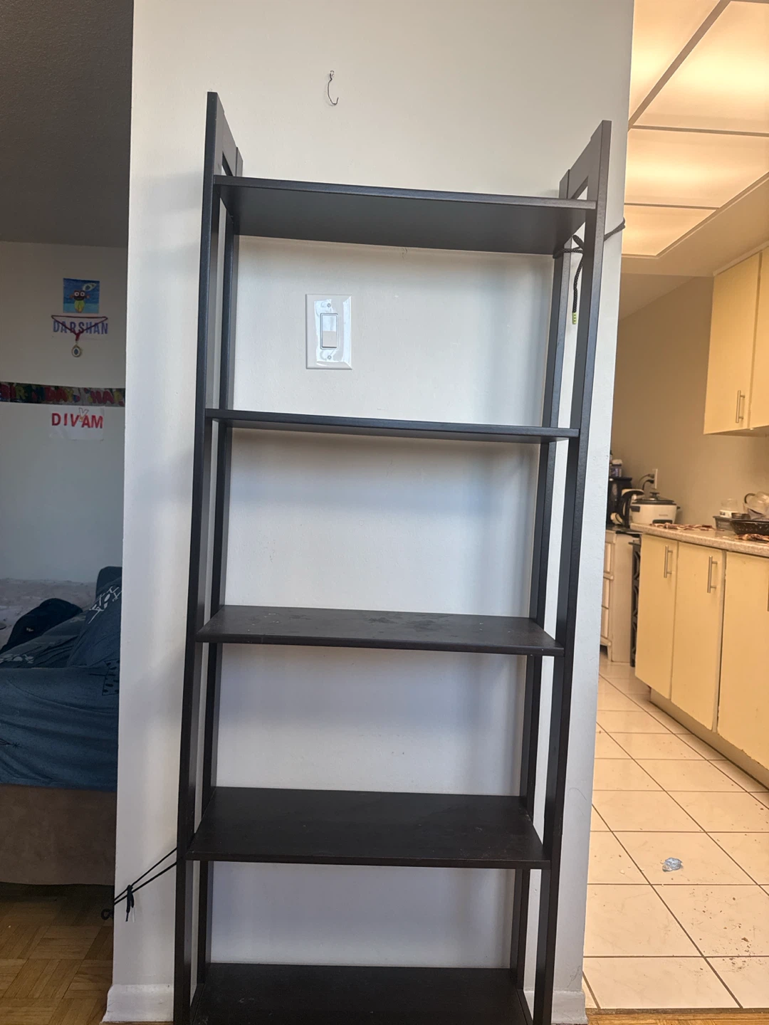Black 4-Tier Open Bookshelf - photo 2