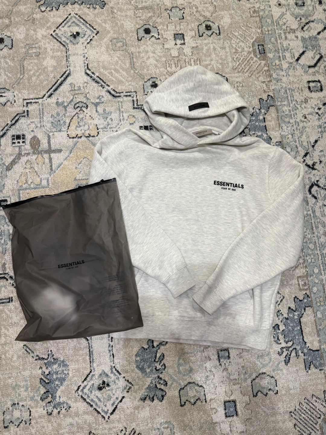 Essentials Fear of God Hoodie - Light Gray - Size Small