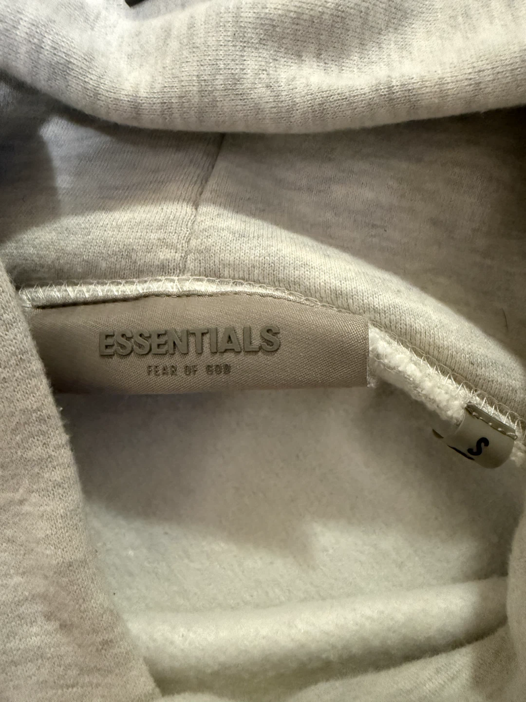 Essentials Fear of God Hoodie - Light Gray - Size Small - photo 3
