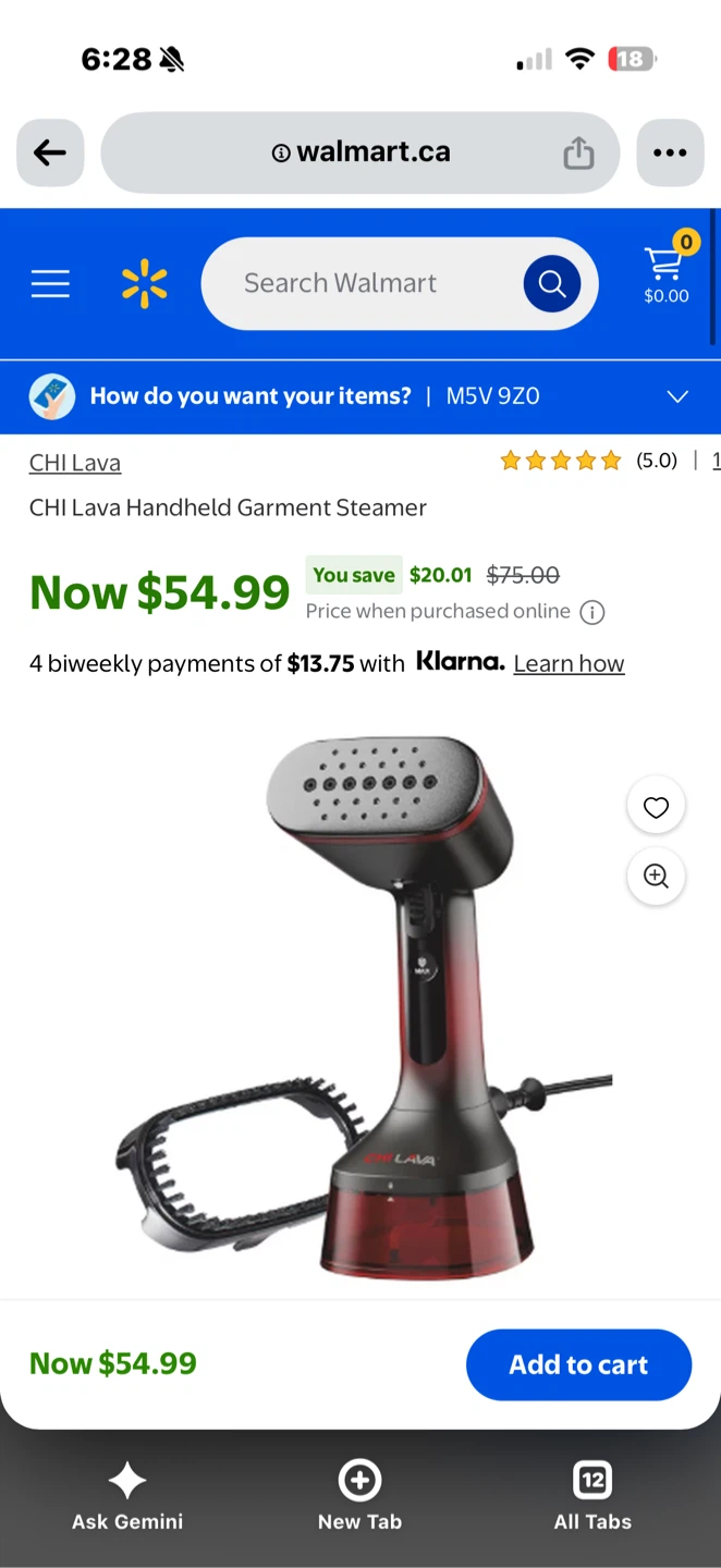 CHI Lava Handheld Garment Steamer