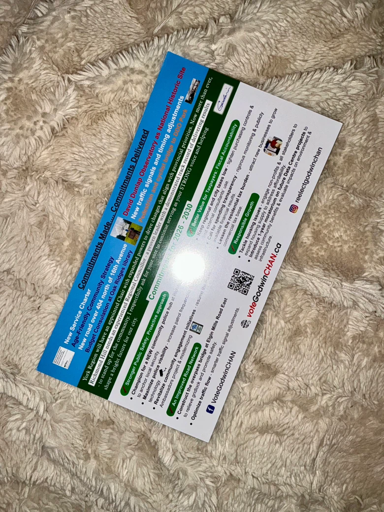 Godwin Chan Campaign Pamphlet - photo 2