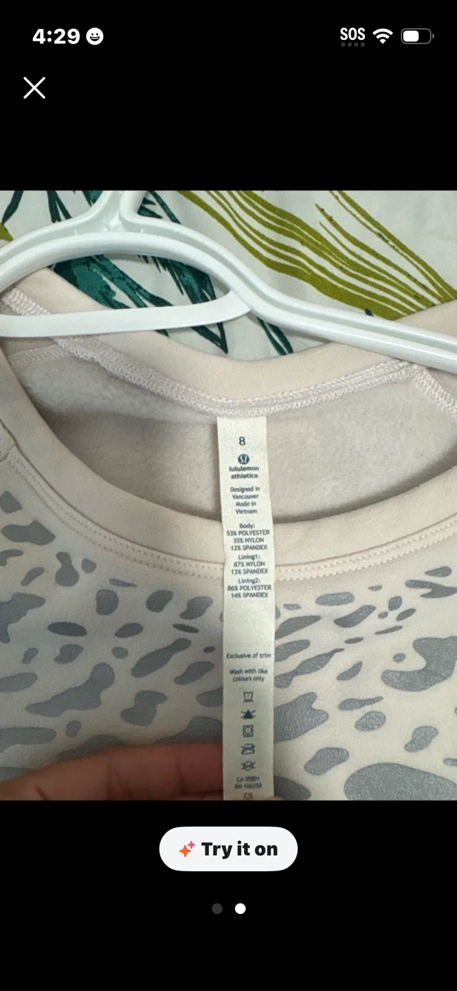 Lululemon Athletica Sweatshirt Size 8 - photo 2