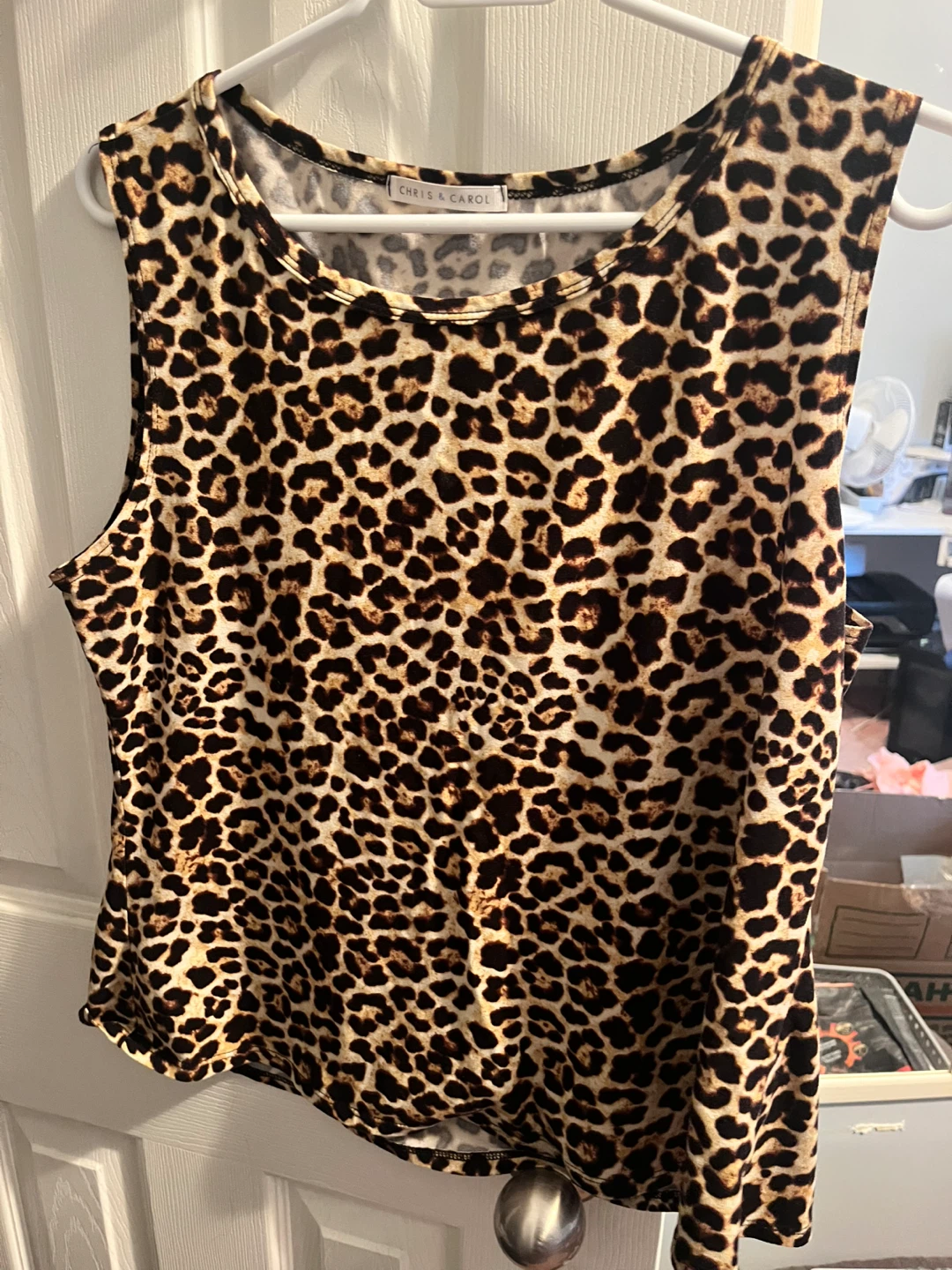 Chris & Carol Leopard Print Tank Top