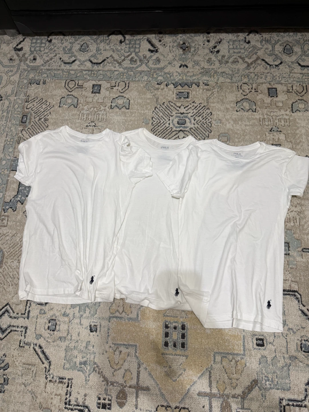 3-Pack Polo Ralph Lauren Slim Fit White T-Shirts
