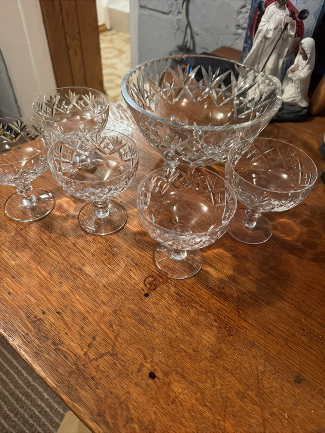 Vintage Crystal Serving Set