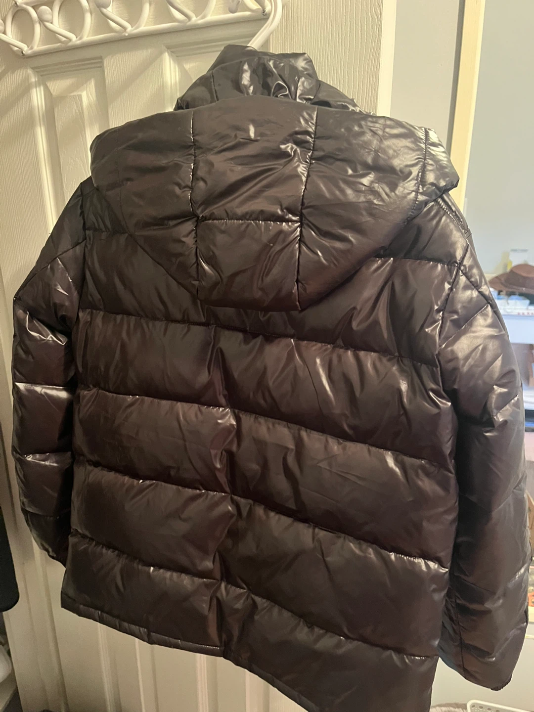Black Puffer Jacket with Hood Medium ladies - photo 2