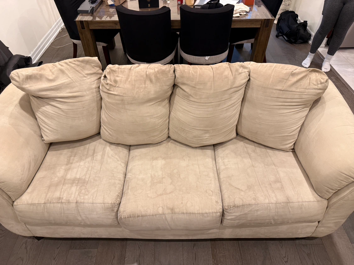 Beige 3-Seater Sofa and Love seat - photo 4