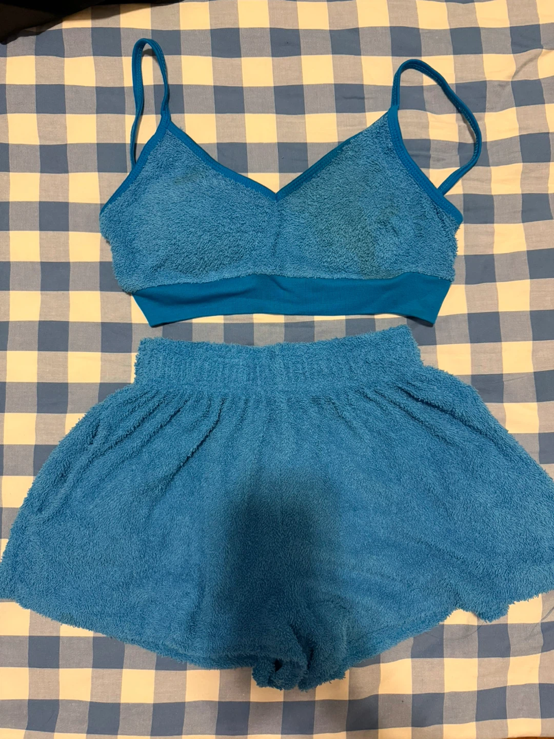 Blue Terry Cloth Lounge Set