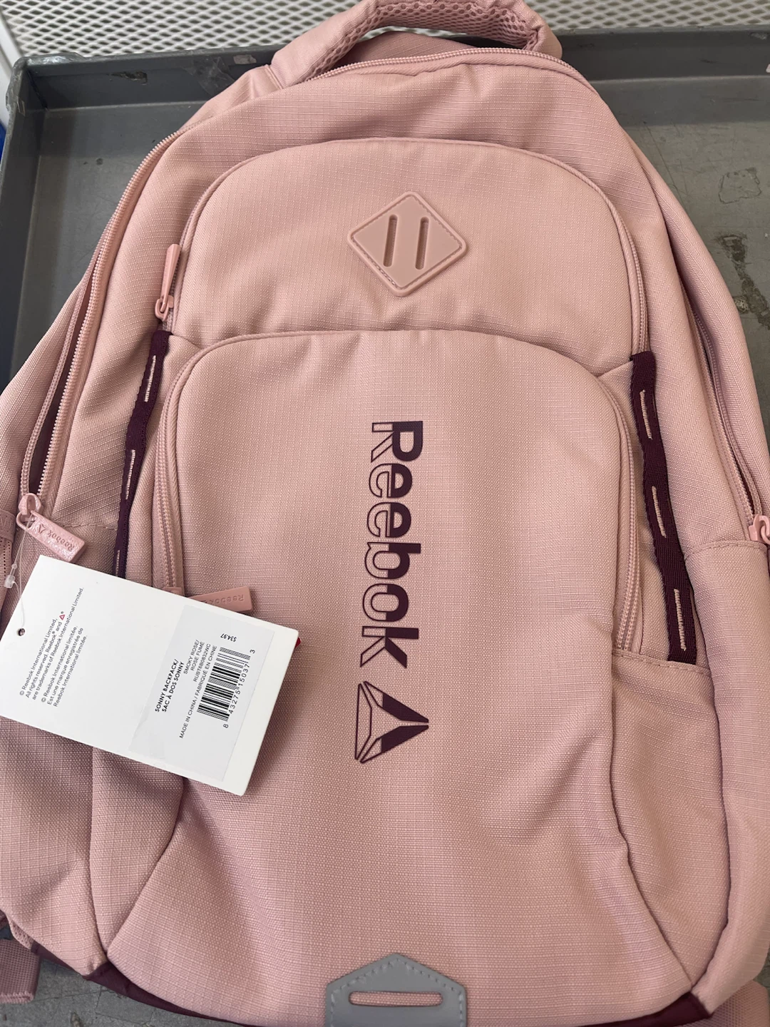 New Reebok Sonny Backpack in Smoky Rose
