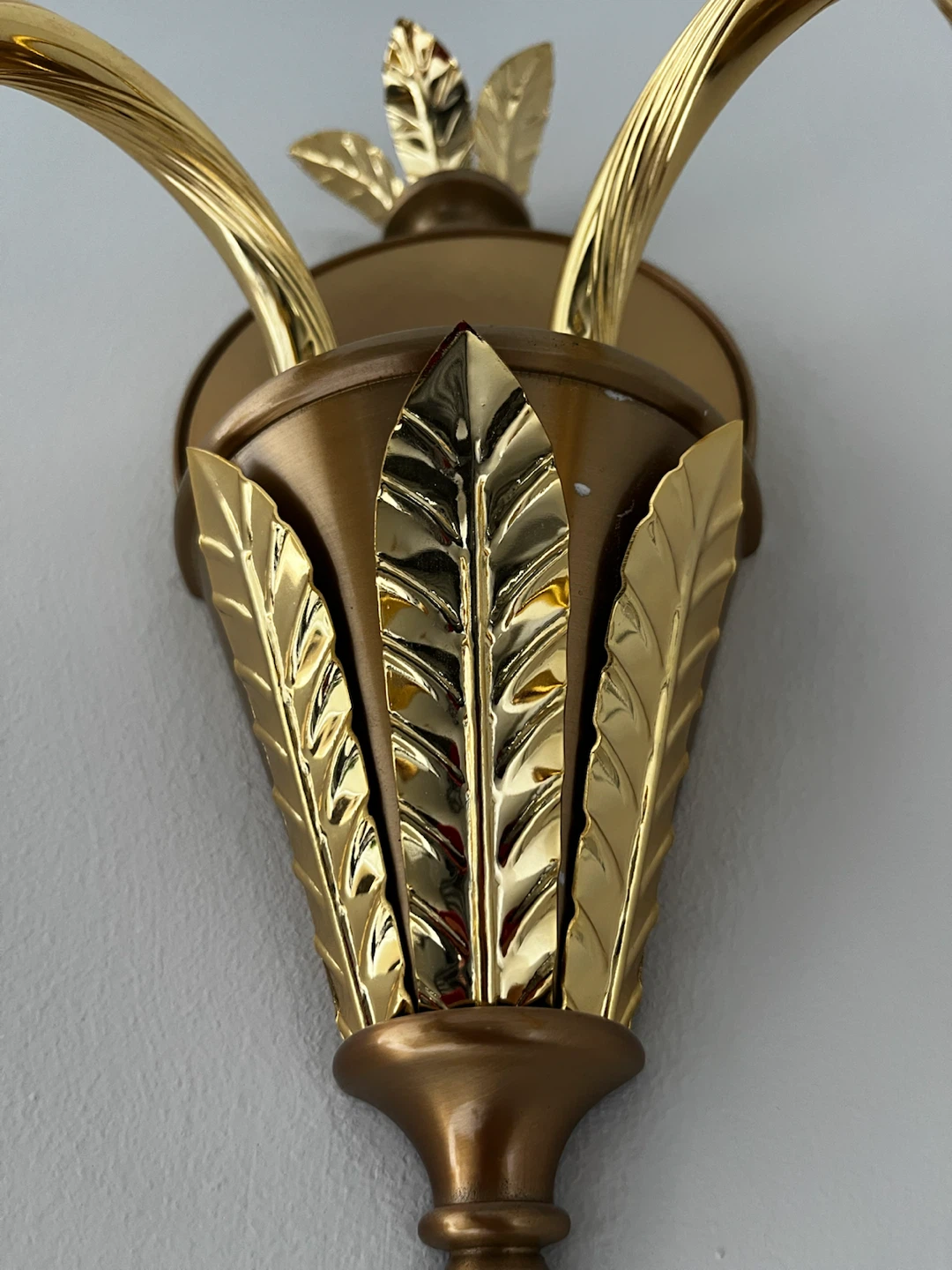 Six - 2 Light Gold leaf wall sconce - photo 2