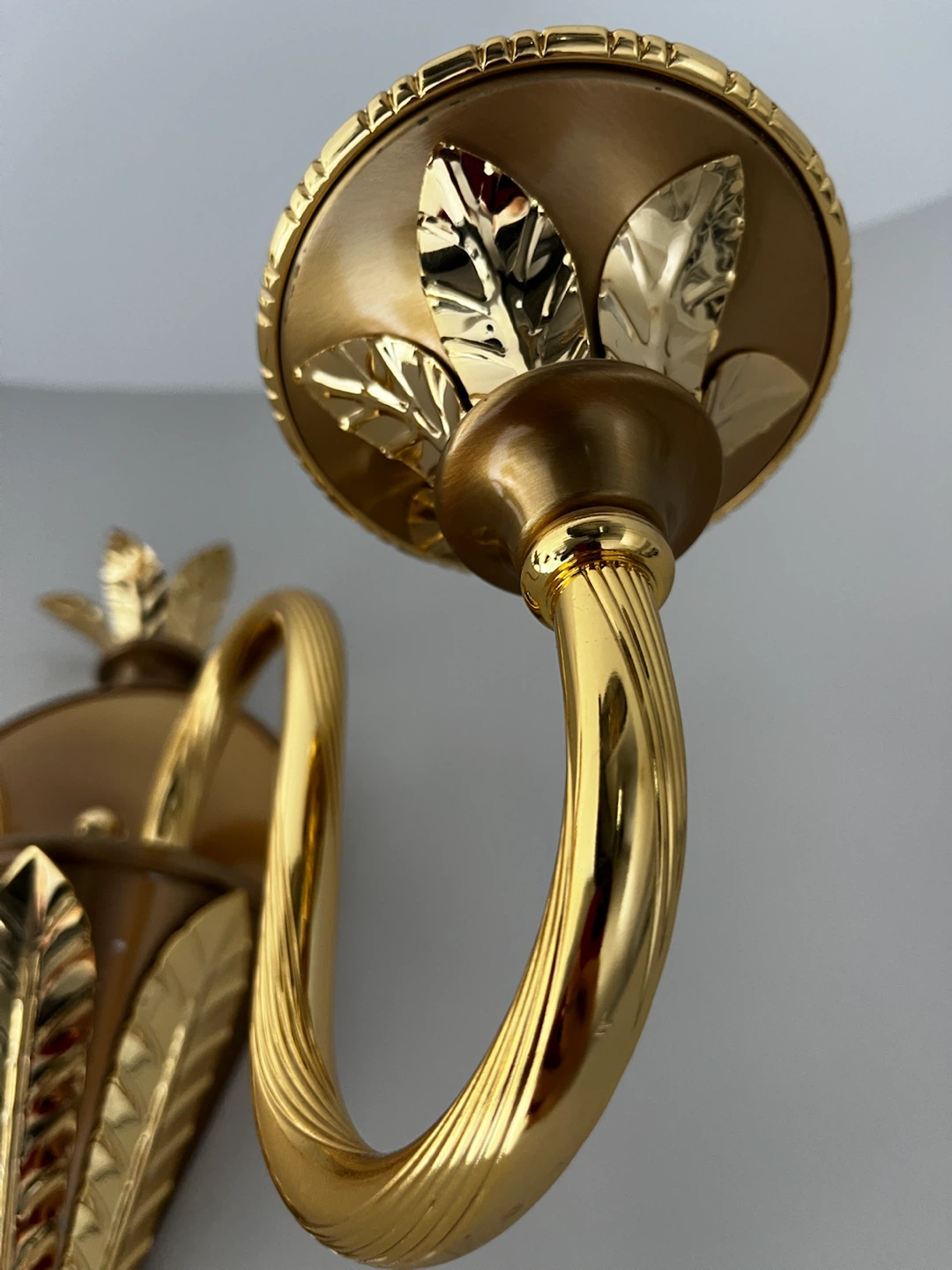 Six - 2 Light Gold leaf wall sconce - photo 3